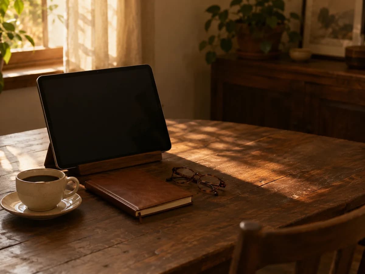 profissional de saúde organizando o cuidado no tablet